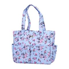 **-Gutermann X Birch Blooms Sewing Tote 34x12.5x29cm - Blue-** ##-Gutermann 010710-FLORET-BLUE-B-##