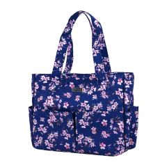 **-Gutermann X Birch Blooms Sewing Tote 34x12.5x29cm - Navy-** ##-Gutermann 010710-FLORET-NAVY-B-##