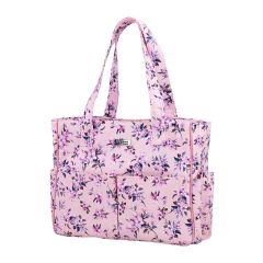 **-Gutermann X Birch Blooms Sewing Tote 34x12.5x29cm - Pink-** ##-Gutermann 010710-FLORET-PINK-B-##