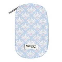 **-Gutermann X Birch Blooms Zipped Sewing Case - Blue-** ##-Gutermann 010714-PETAL-BLUE-##