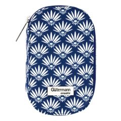**-Gutermann X Birch Blooms Zipped Sewing Case - Navy-** ##-Gutermann 010714-PETAL-NAVY-##