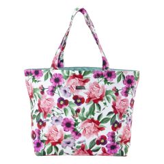 **-Cosy Mood Drawstring Craft Bag 18x32x34cm - Floral Garden Green-** ##-Gutermann 010729-FLORAL-GARDEN-GREEN-##