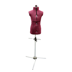 **-Junior Dressmaking Model - Supafit Junior in Burgundy-** Supafit Junior, Fully Adjustable 8 Section Body. Bust 61 - 76cm, Waist 56 - 68cm, Height 66 - 81cm ##-Adjustoform 023802-##