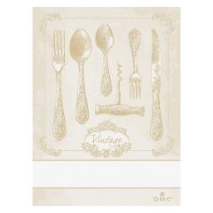 **-Dmc Ready To Stitch Towel 100% Co-** Design Cutlery 03/Ecru 60x80cm ##-Dmc 119152-RS2670-03-##