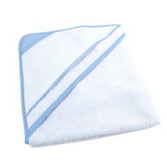 **-Dmc White Bath Towel Wrap With Coordinated Dotty Bias Binding-** 14ct Aida Panel/Blue 72x72cm ##-Dmc 119184-BLUE-##