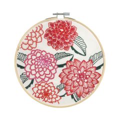**-Dmc Designer Embroidery Kit-** Marie Dahlias 14.5x14.5cm ##-Dmc 119224-TB198-##