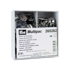 **-Prym Trouser And Skirt Hooks/Bars 12 Mm Silver Col, Multipac-** ##-Prym 265262-##