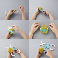 **-Clover Pom Pom Maker Set 4pc 3129-** ##-Clover 303129-##