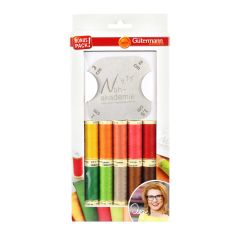 **-Gutermann Thread Sew-** All 100mt Set 10rl W/ Sign & Ironing Pattern ##-Gutermann 734584-##