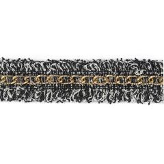 **-Trim Tattered Denim And Gold Chain 2.5cmx13.7m-** Navy Blue ##-Birch Creative 993230-##