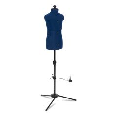 **-Junior Adjustable Dressmakers Dummy - Junior in Blue-** Junior in Blue Fabric with Hem Marker, Child Dress Form. Pin, Measure, Fit and Display your Clothes on this Tailors Dummy  ##-Adjustoform SPDM1600-##
