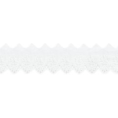 **-Lace Cambric 38mm X 27mt - White-** ##-Birch Creative BC0005-WHITE-##