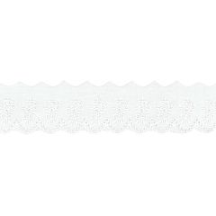 **-Lace Cambric 55mm X 27mt - White-** ##-Birch Creative BC0006-WHITE-##