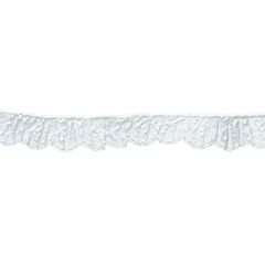 **-Lace Frilled Nylon 37mm X 25mt - White-** ##-Birch Creative BNF005-WHITE-##