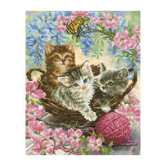 **-Diamond Dotz Crystal Art Kit-** Kitty Knits, 48 x 58cm (18.9 x 22.8in) ##-Diamond Dotz DD10-035-##