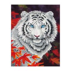 **-Diamond Dotz White Tiger In Autumn 35.5 X 45.72cm-** ##-Diamond Dotz DD7-006-##