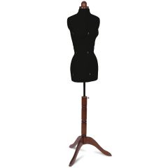 **-Adjustable Dressmakers Dummy - Lady Valet in Black-** Lady Valet in Black Fabric with Hem Marker, Dress Form in 2 Sizes, Small or Medium. Pin, Measure, Fit and Display your Clothes on this Tailors Dummy ##-Adjustoform SPDM164---1-3-##