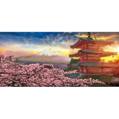 **-Simply Dotz Mount Fuji And Chureito Pagoda At Sunset Japan 33 x 72cm-** ##-Simply Dotz SD9-402-##