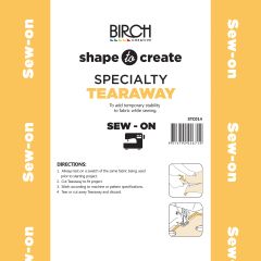 **-Shape To Create Tear Away Sew On Medium 90cm X 50mt-** White ##-Birch Creative STC014-##