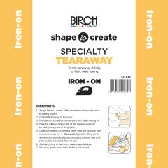 **-Shape To Create Tear Away Iron On Medium 90cm X 25mt-** White ##-Birch Creative STC015-##