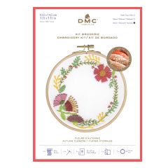 **-Dmc Perle 5 Embroidery Kit-** Autumn Flowers 15.5cm With Hoop ##-Dmc TB152-##