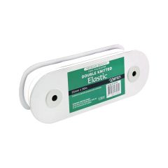 **-Uni Trim Elastic Double Knitted 25mmx30m White-** ##-Uni Trim U4380-25-##