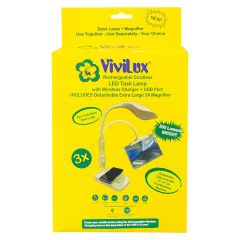 **-Vivilux Rechargeable Cordless Led Task Lamp & Magnifier-** ##-Vivilux VLMDSK01-##