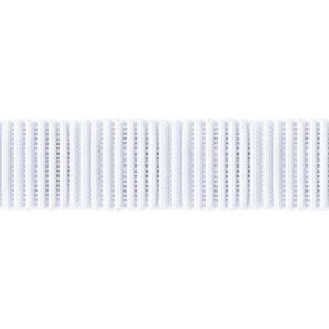 **-Elastic Ribbed Bat 25mmx15mt-** White ##-Birch Creative 009114-##