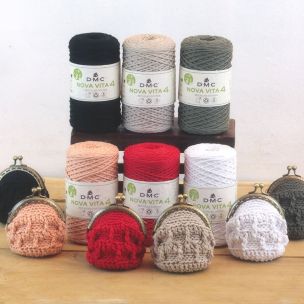 **-Dmc Nova Vita 4mm Recycled 80%Co/20%Pes 250g Ball/Pk4 Marsala 385-** ##-Dmc 119144-##