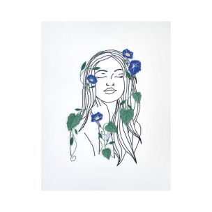 **-Dmc Designer Embroidery Kit-** Joanna Portrait With Bellbind 18x28cm ##-Dmc 119226-TB201-##