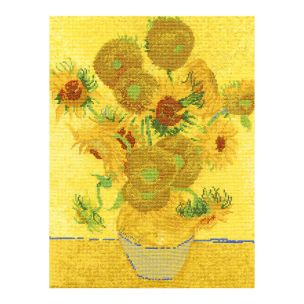 **-Dmc National Gallery Cross Stitch Kit-** Sunflowers Vincent Van Gogh 29x36.5 Cm ##-Dmc 119236-BL1063-##