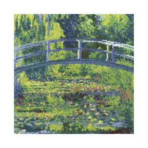 **-Dmc National Gallery Cross Stitch Kit-** The Water Lily Pond Claude Monet 30x 28.7 Cm ##-Dmc 119237-BL1111-##