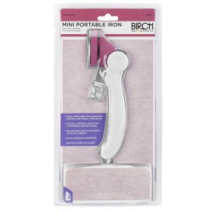 **-Iron Mini Portable Pink/White Duel Voltage, 100-** 127/260 - 420w,220 - 240/343 - 408w,Ce/Gs Saa ##-Birch Creative 171021-##