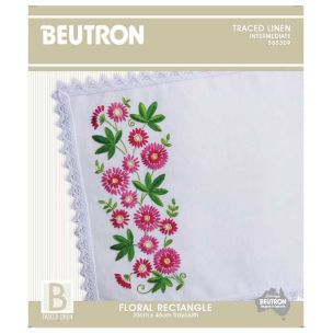 **-Floral Embroidery Traycloth Kit 31x45cm-** ##-Beutron 585309-##