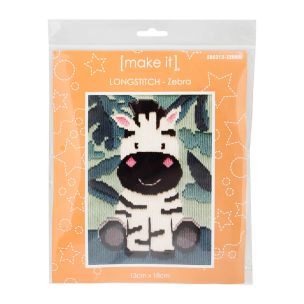 **-Make It Longstitch-** Zebra 13x18cm ##-Make It 585313-ZEBRA-##