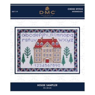 **-Dmc By Leuts Cross-** Stitch House Sampler 33x24cm ##-Dmc 587119-##