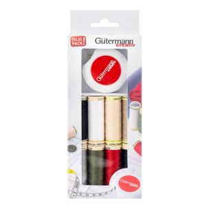 **-Gutermann Sew-** All - Thread Set 100m X 8 Rl & Compact Tape Measure ##-Gutermann 734574-##