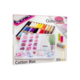 **-Gutermann Cotton Box C Ne 50 100m 30 Assorted Spools-** ##-Gutermann 799780-##