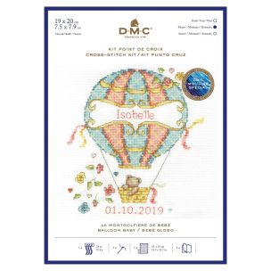 **-Dmc Baby Cross Stitch Kit-** Hot Air Balloon 19x20cm ##-Dmc BK1878-##