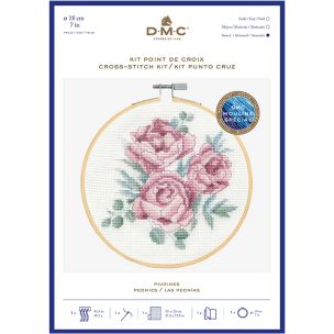 **-Dmc Cross Stitch Kit-** Peonies 14ct 18cm ##-Dmc BK1936-##
