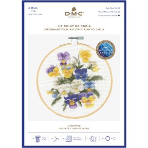 **-Dmc Cross Stitch Kit-** Violet 14ct 18cm ##-Dmc BK1937-##