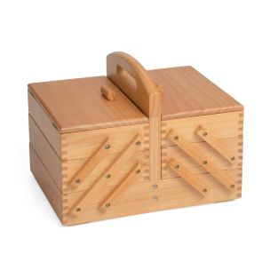 **-Milward Sewing Box Cantilever Pine Wood 3 Tier 23 X 31 X 25.2cm-** ##-Milwards GB8450-##