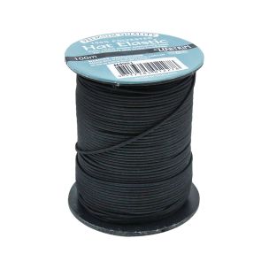 **-Uni Trim Elastic Hat Black 100m Spool-** ##-Unitrim N4981-##