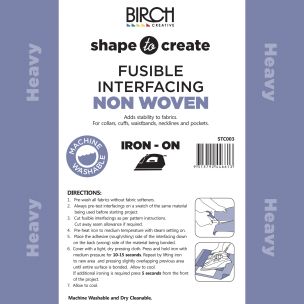 **-Shape To Create I/Facing Non Woven I/O Heavy 90cm X 50mt-** White ##-Birch Creative STC003-##