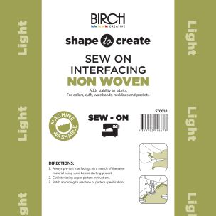 **-Shape To Create I/Facing Non Woven Sew On Light 90cm X 50mt-** White ##-Birch Creative STC010-##
