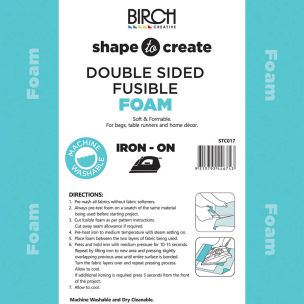 **-Shape To Create Foam Plus Iron On 90cm X 10mt-** Cream ##-Birch Creative STC017-##