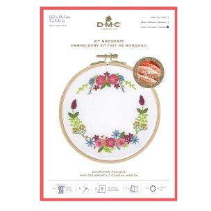**-Dmc Perle 5 Embroidery Kit-** Magical Wreath 15.5cm With Hoop ##-Dmc TB154-##