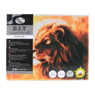 **-Craft Buddy Crystal Art Kit Proud Lion 40x50cm-** ##-Craft Buddy 020951-LION-##