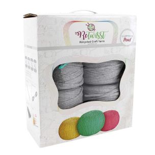 **-Retwisst Pouf Kit-** Grey/White Hd - 003 Sb#25 ##-Retwisst 036104-##