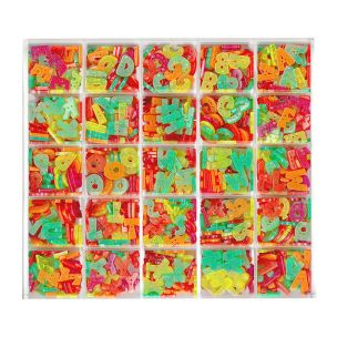 **-Buttons Letter Neon 910 Pcs Per Box-** ##-Birch Creative 049543-##
